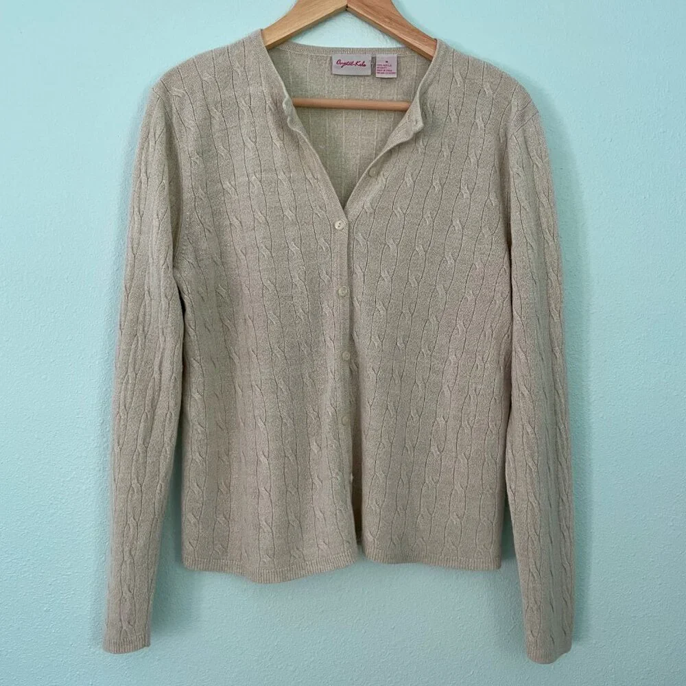 Crystal-Kobe crewneck, cardigan‎ sweater, size M
